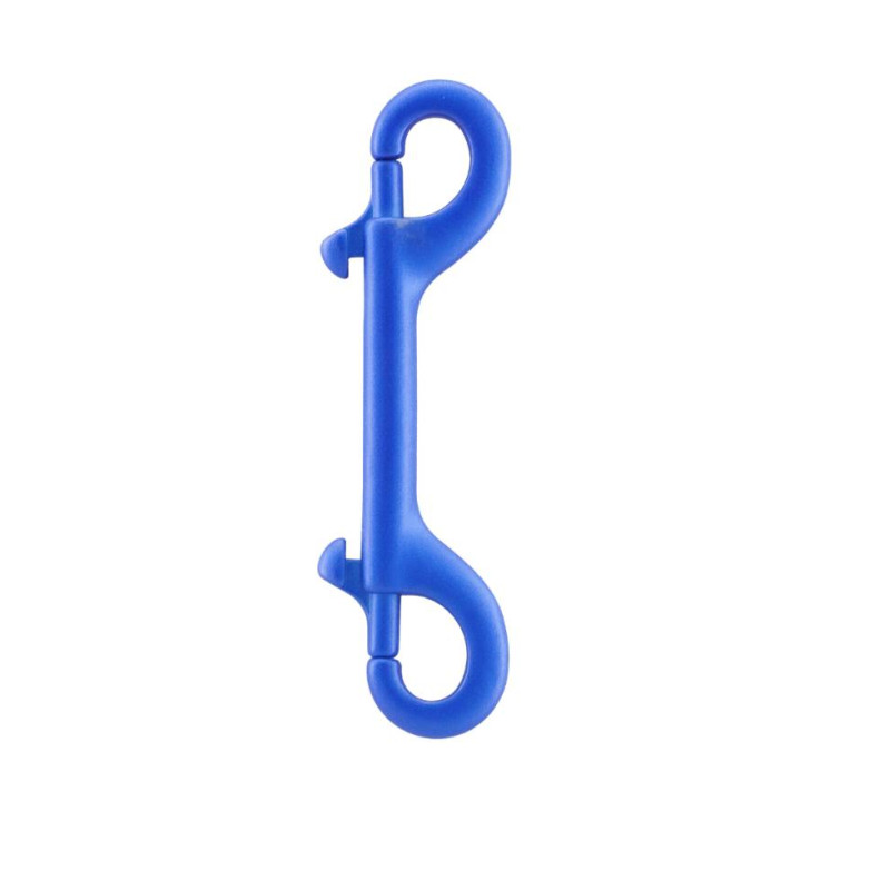 Mousqueton double inox bleu 100mm 