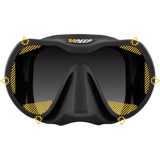 XDEEP Frameless – Masque de plongée sans monture à grand champ de vision