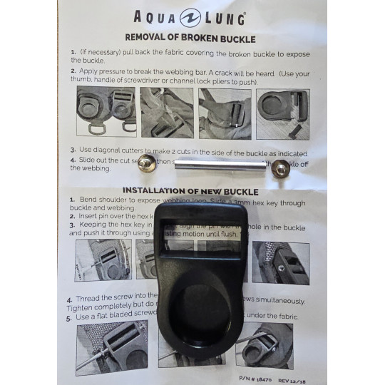 Kit réparation boucle pivotante giletAqualung ( unité) Aqualung - 1