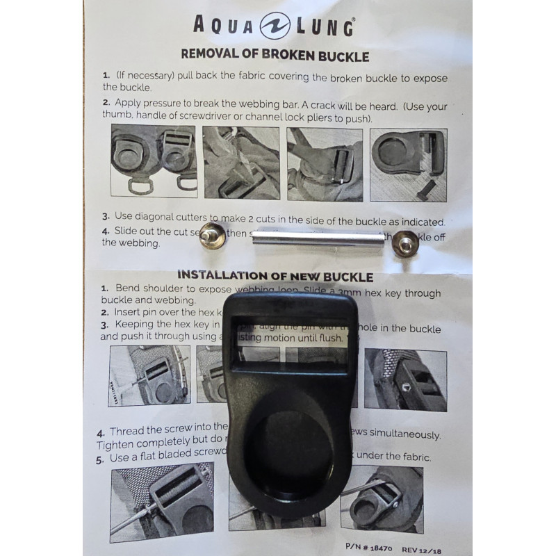 Kit réparation boucle pivotante giletAqualung ( unité) Aqualung - 1